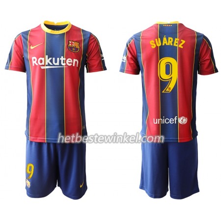 FC Barcelona Luis Suarez 9 Voetbaltenues Kind Thuis 2020/21 - SS (+ Korte broeken)